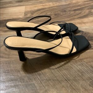 Abercrombie & Fitch Black Strappy Heels